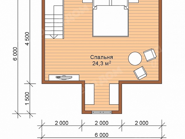 Каркасная баня 6х6 «Баня 28»