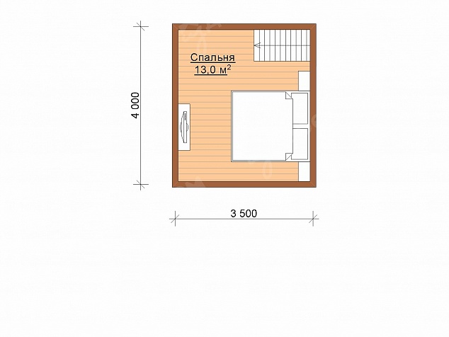 Каркасный дом 5х4 «Тайга 129»